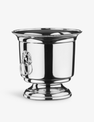 Arthur Price Silver Plated Lion-embellished Silver-plated Stainless-steel Ice Bucket In Silver Plated