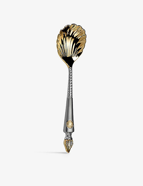 ARTHUR PRICE: Empire Flame silver-plated stainless-steel caviar spoon