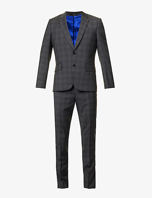 PAUL SMITH: Checked Soho-fit wool suit