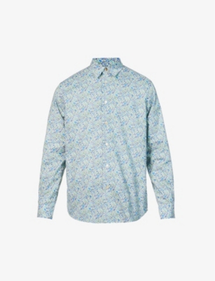 Shop Paul Smith Floral-print In Light Blue