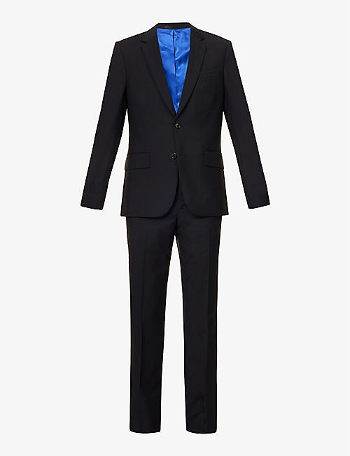 PAUL SMITH: Single-breasted notched-lapels regular-fit wool-blend suit