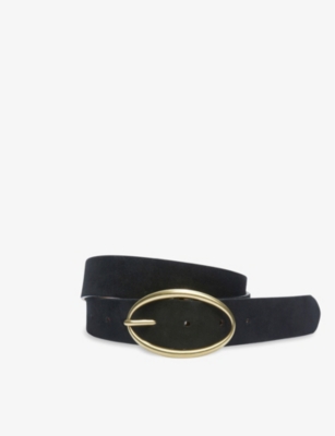 THE WHITE COMPANY: Oval-buckle suede belt