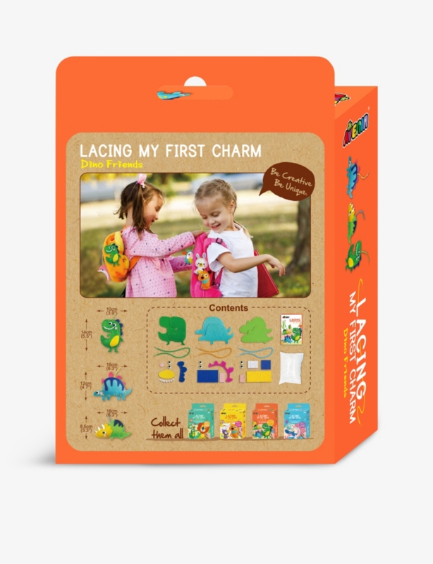 Lacing My First Charm Dino Friends felt lacing kit 3 years