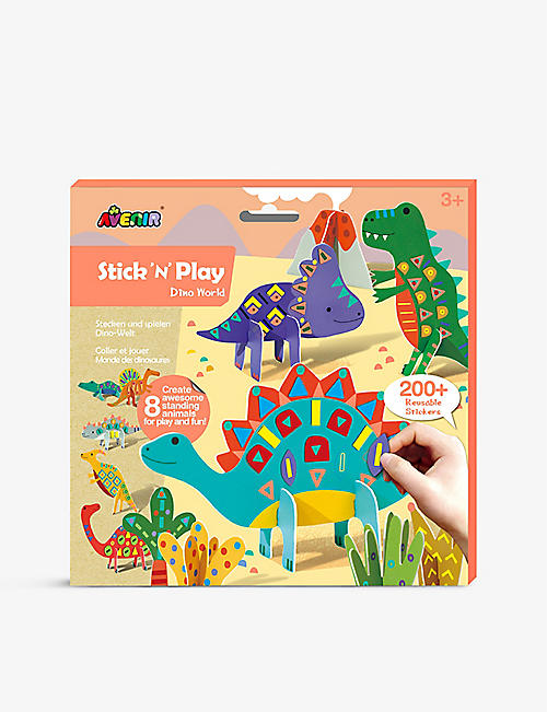 AVENIR: Stick n Play Dino World reusable sticker kit