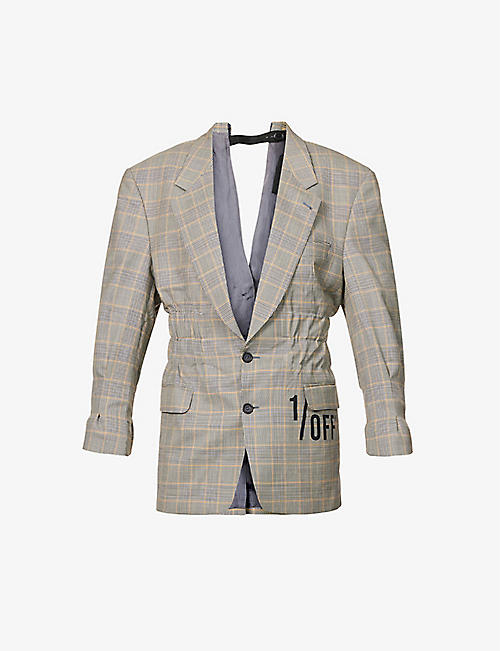 1/OFF: Upcycled checked wool blazer