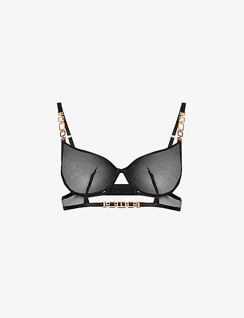 BLUEBELLA: Calypso underwired recycled polyester half-cup bra