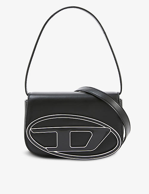 DIESEL: 1DR logo-plaque leather shoulder bag
