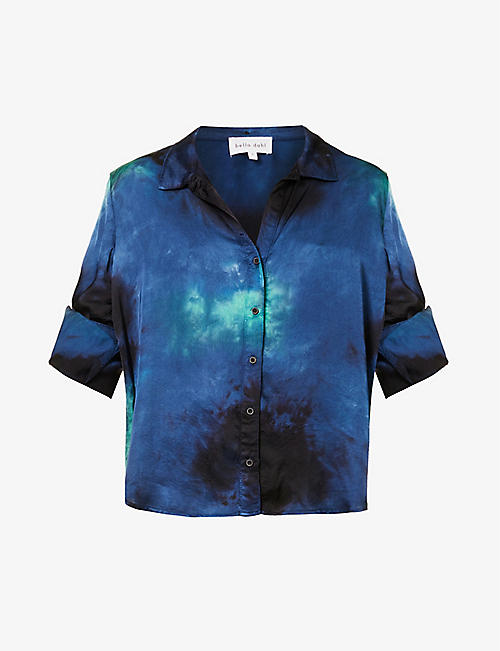 BELLA DAHL: Capri glazy tie-dye woven shirt