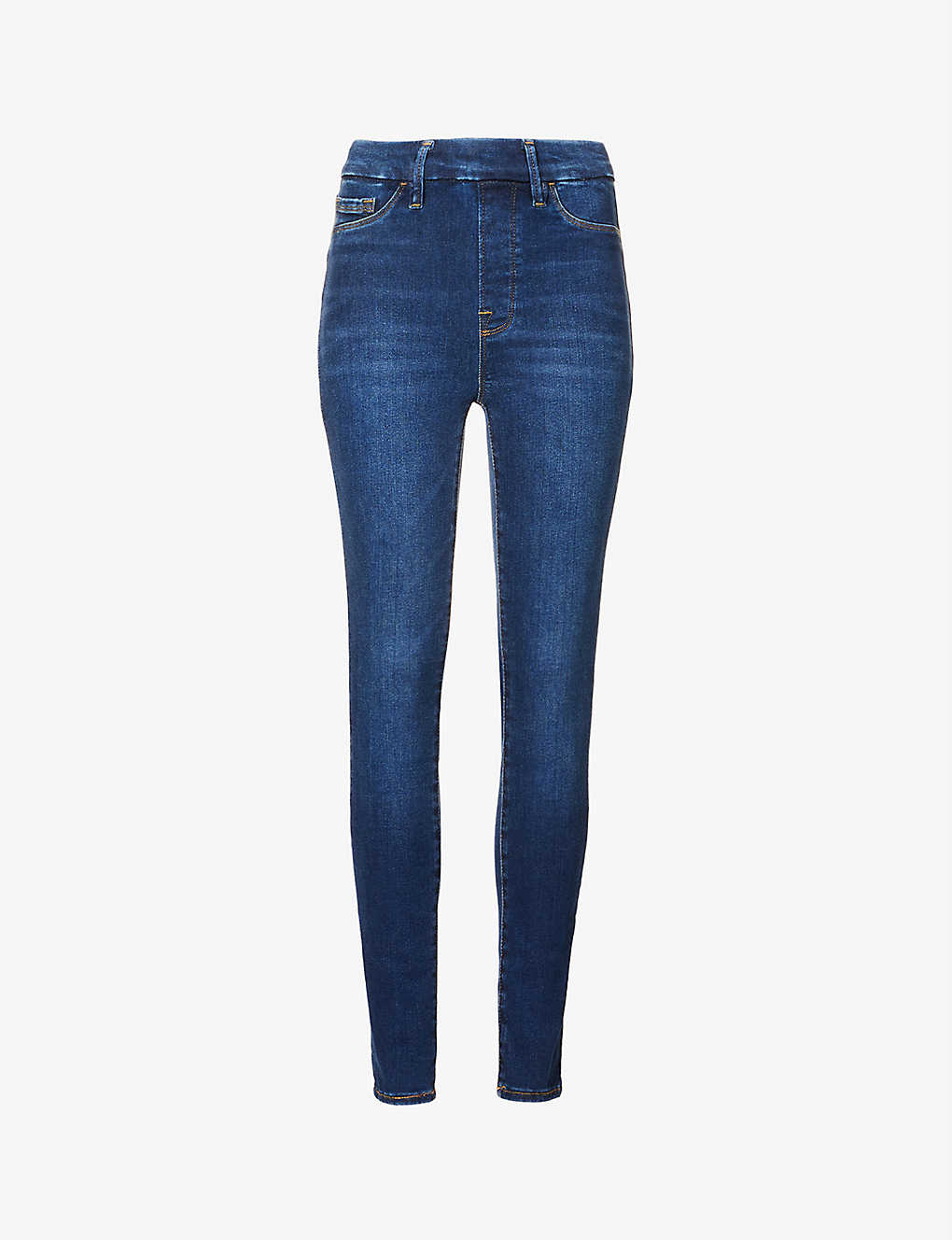 Good American High-rise Pull-on Skinny Jeans In Blue