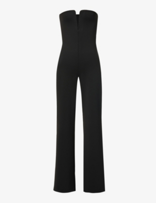 Good American Strapless Stretch-woven Jumpsuit In Black001