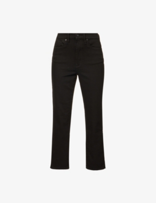 Good American Black Good Curve Straight Leg Jeans