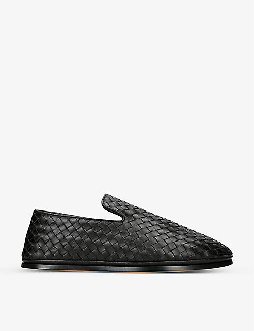 BOTTEGA VENETA: Weave Intrecciato leather loafers