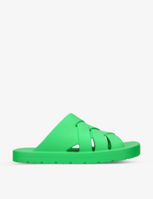 Bottega Veneta Parakeet Crossover Strap Slides In Green