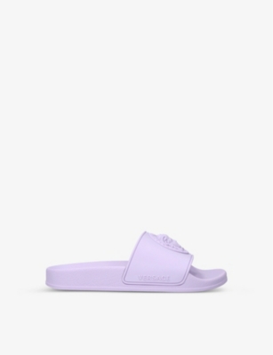 VERSACE: Medusa-head rubber pool sliders 6-8 years