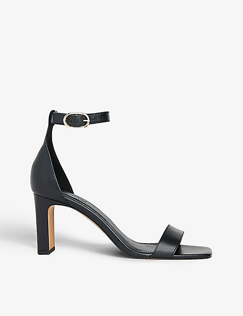 WHISTLES: Lena peep-toe leather heeled sandals