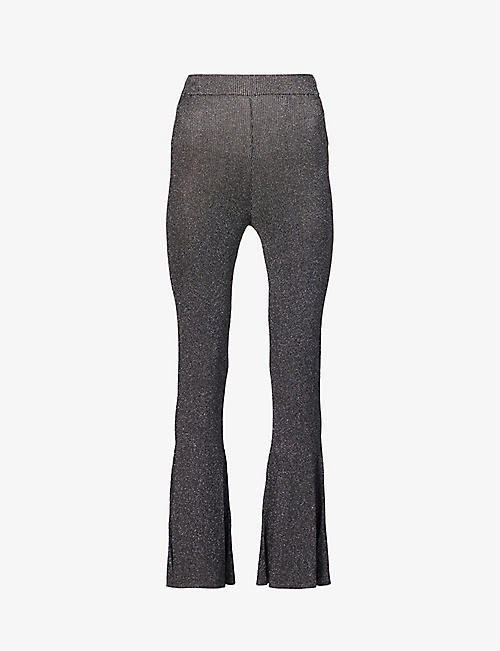 ALIX NYC: Valencia flared high-rise stretch-knitted trousers