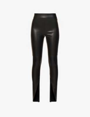 leather jeans women