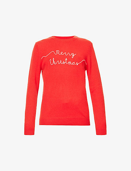 CHINTI AND PARKER: Merry Christmas wool and cashmere-blend jumper