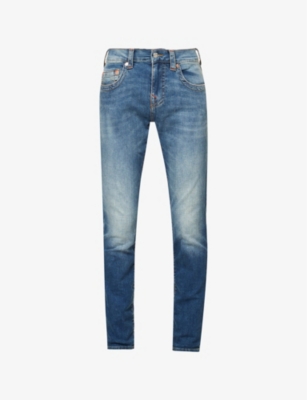 TRUE RELIGION: Rocco slim-fit skinny stretch-denim jeans