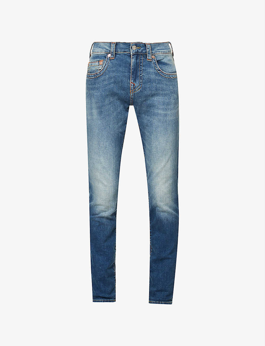 True Religion Rocco Slim-fit Skinny Stretch-denim Jeans In Medium Disruption