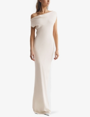 Reiss Gianna Cowl Neck Midi Dress In Ivory | ModeSens
