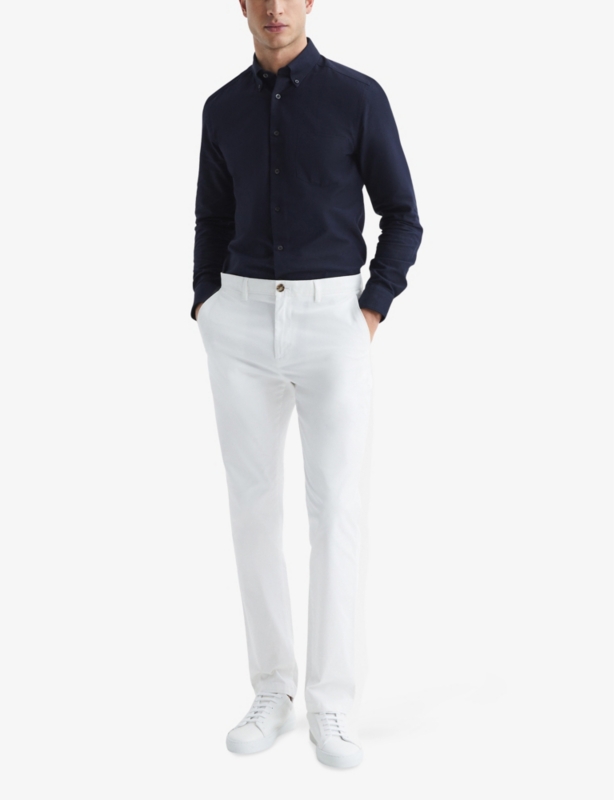 Greenwich slim-fit long-sleeve cotton shirt