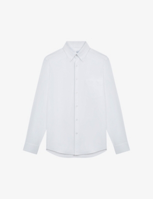 REISS: Greenwich slim-fit long-sleeve cotton shirt