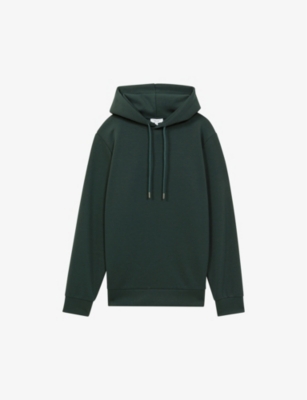 Reiss Mens Emerald Fabien Long-sleeve Stretch-jersey Hoody