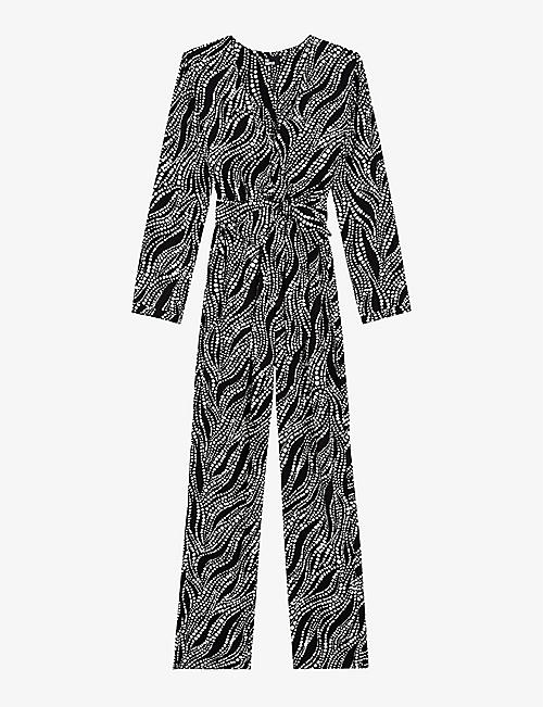 THE KOOPLES: Swirly dot-print woven jumpsuit