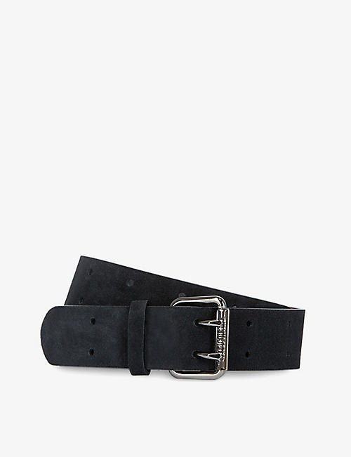 THE KOOPLES: Metal and suede-leather belt