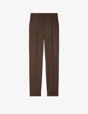 THE KOOPLES THE KOOPLES MENS BRW01 STRAIGHT-LEG TAPERED WOOL TROUSERS 62491557