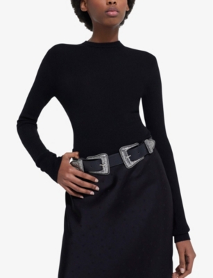 THE KOOPLES: Double-buckle leather belt