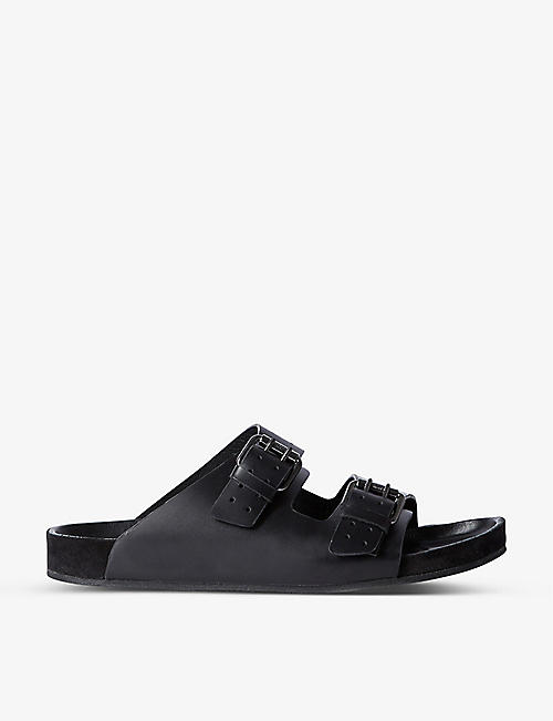 THE KOOPLES: Double-strap leather sandals