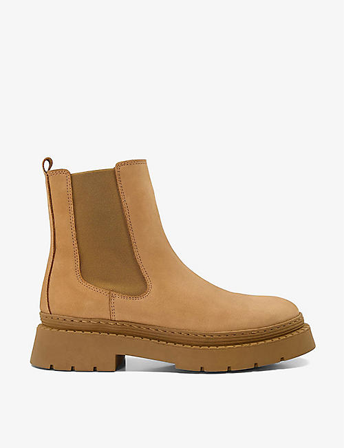 DUNE: Photograph chunky-soled suede Chelsea boots