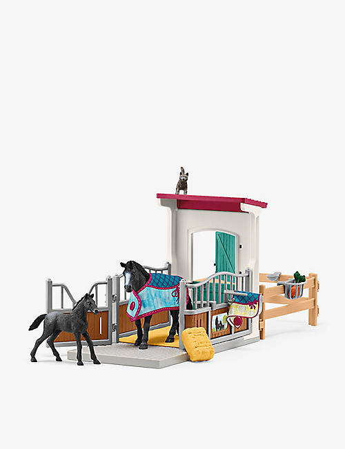SCHLEICH: Horse Club Horse Box with mare and foal playset