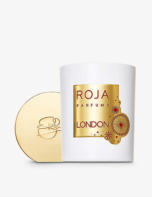 ROJA PARFUMS: London scented candle with festive wrap 300g