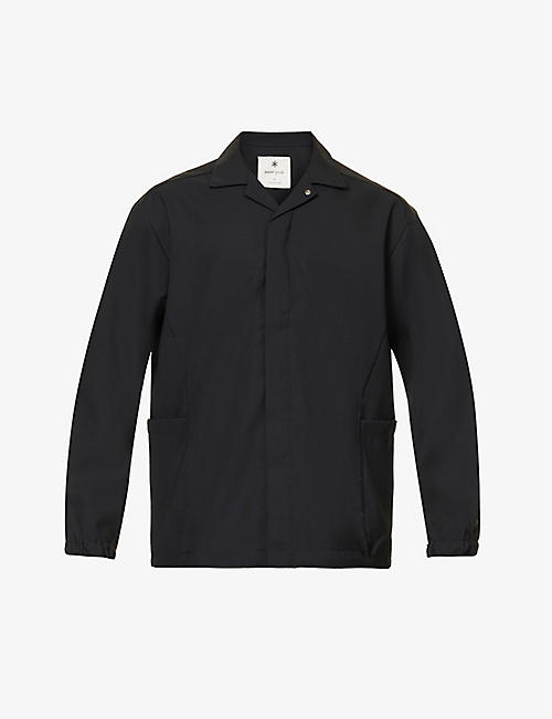 SNOW PEAK: Hybrid Wool concealed-button wool-blend shirt