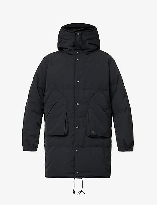 SNOW PEAK: Takibi funnel-neck relaxed-fit shell-down hooded jacket