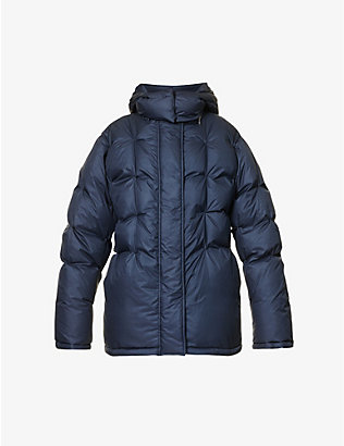 LOEWE: Quilted high-neck regular-fit shell-down coat