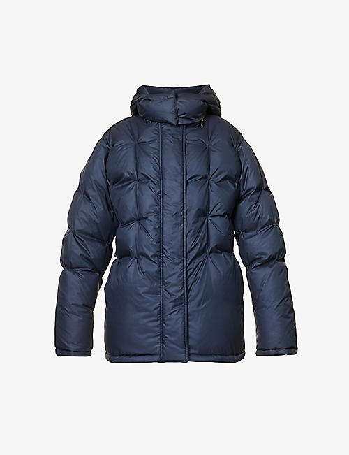 LOEWE: Quilted high-neck regular-fit shell-down coat