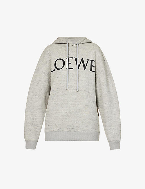 LOEWE: Logo-print dropped-shoulders cotton hoody