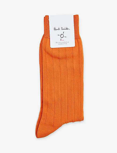 PAUL SMITH: Ribbed cotton-blend socks