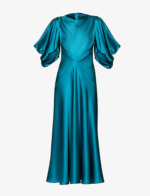 ROKSANDA: Orixa flutter-sleeve open-back silk midi dress