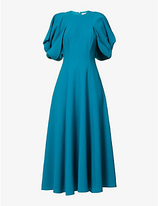 ROKSANDA: Adele cape-sleeves crepe midi dress