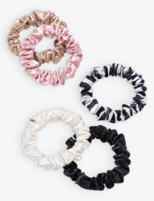 Slip Midi Silk Scrunchies Pack Of Five