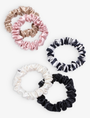 Shop Slip Midi Silk Scrunchies Pack Of Five