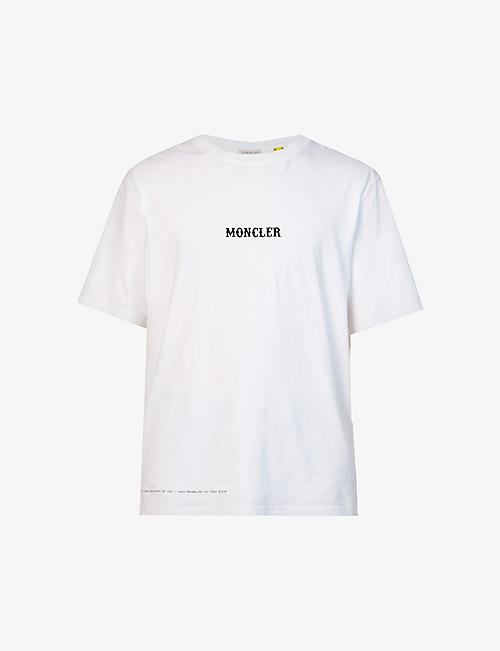 MONCLER GENIUS: Graphic-print crewneck cotton-jersey T-shirt