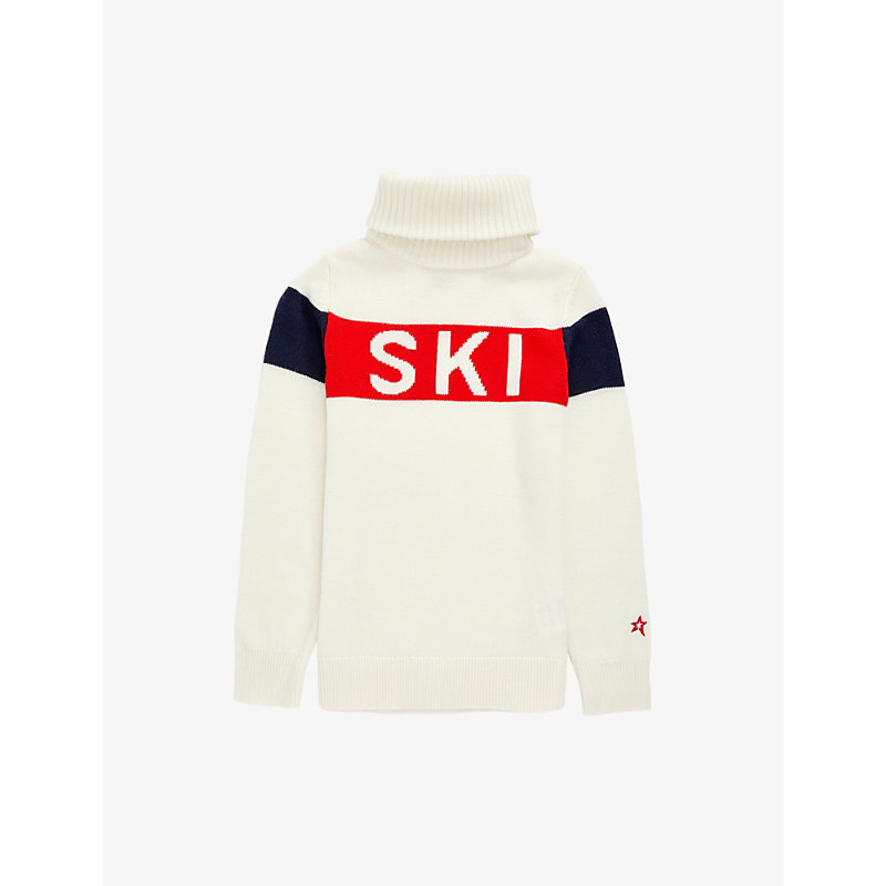 PERFECT MOMENT PERFECT MOMENT GIRLS SNOW WHITE KIDS SKI TURTLENECK WOOL JUMPER 6-14 YEARS,62541887