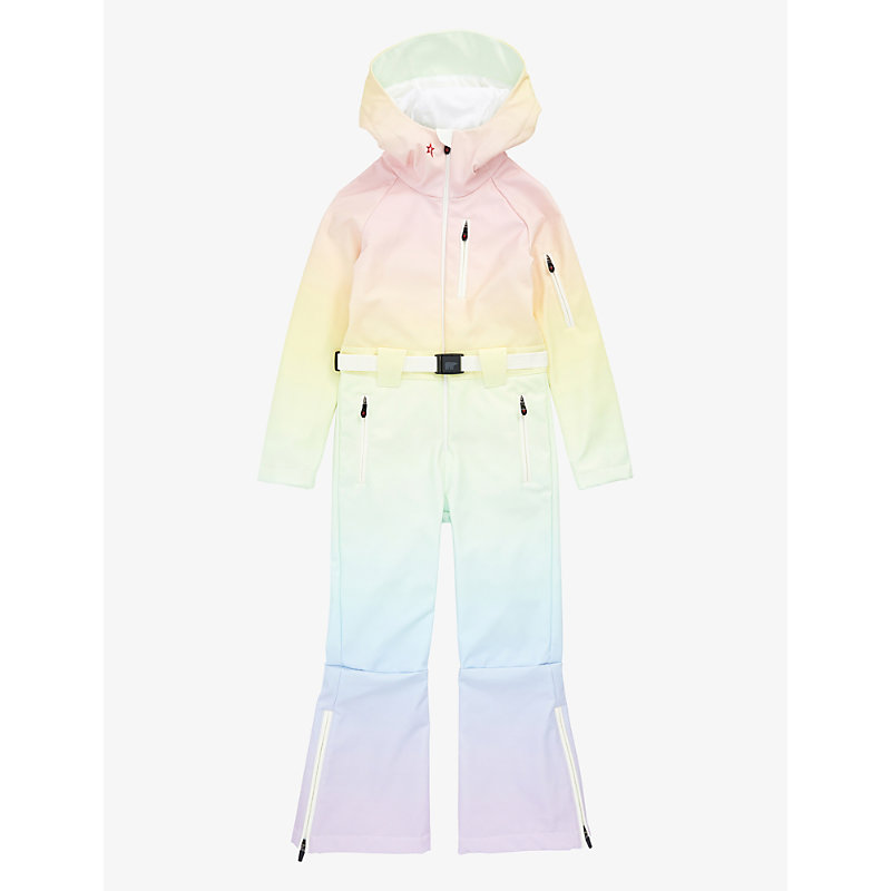 PERFECT MOMENT PERFECT MOMENT GIRLS PASTEL RAINBOW KIDS STAR SUIT WOVEN ONE PIECE SKI SUIT 6-14 YEARS,62542426
