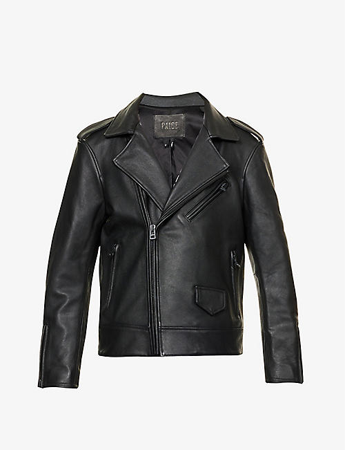PAIGE: Icon grained leather jacket